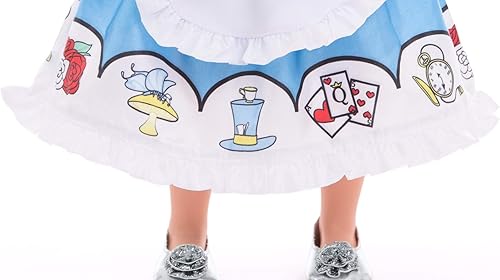 Miniatura 3 de Little Adventures Vestido de princesa Alice con diadema, lavable a máquina, ropa de fiesta y juego de simulación para niños, sin purpurina, muñeca