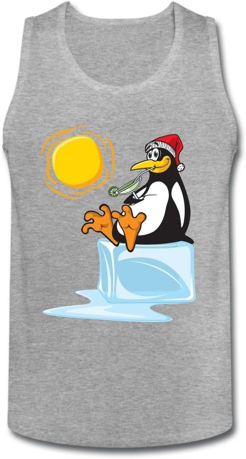 TopGD Custom A Penguin Drink Margarita In The Sun Tank Top For Men