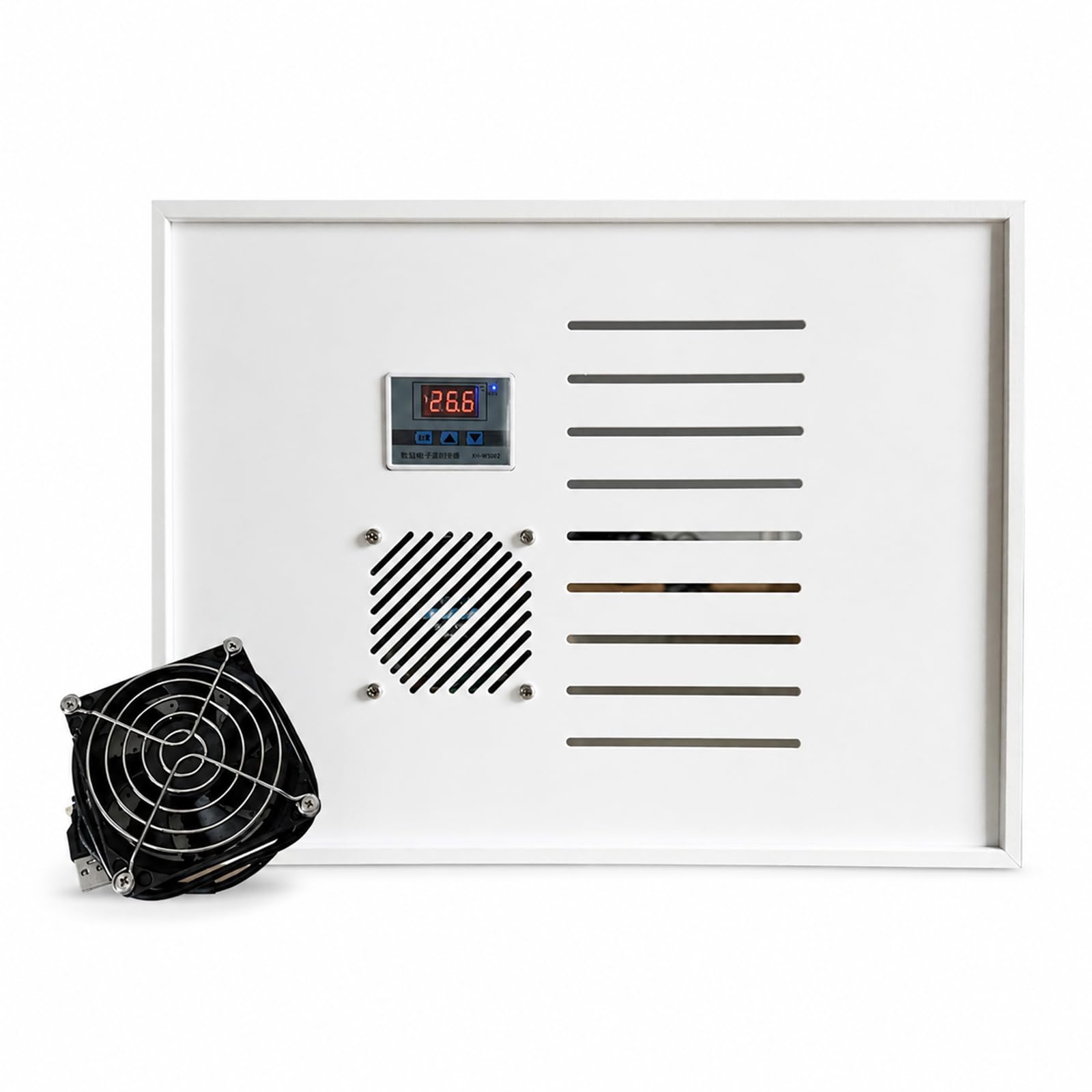 RKXKJ Ventilated Electrical Panel Cover, 45x35cm Access Panel Frame, With Cooling Fan & Digital Thermometer, Heat Dissipation Decorative Door, For Router/network Cabinet, Easy Installation