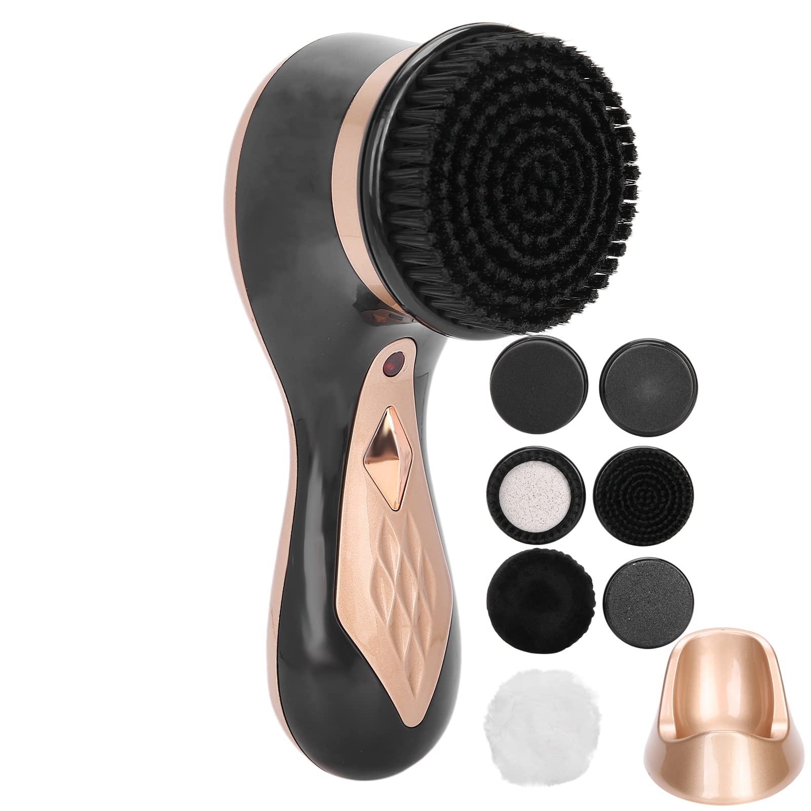 Kit Lustrascarpe Elettrico Set Multifunzionale Portatile per Lucidatura e Pulizia della Pelle per Casa e Viaggio 7 Testine