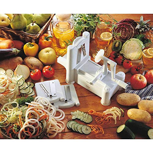 Paderno Spiral Vegetable Slicer Tri-Blade Plastic