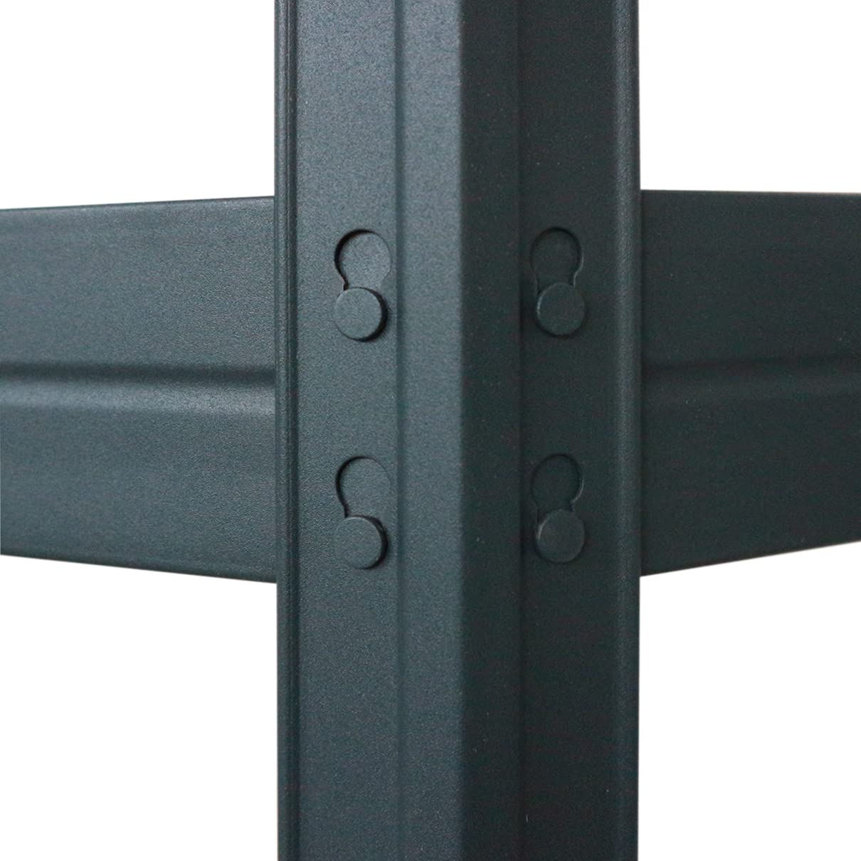 System Rivet do dużych obciążeń, kolor antracytowy: 1 regał narożny 180x90x45x64,5 cm + 2 regały wtykowe 180x120x45 i 180x150x45 cm, 4 półki HDF, 250 kg na półkę