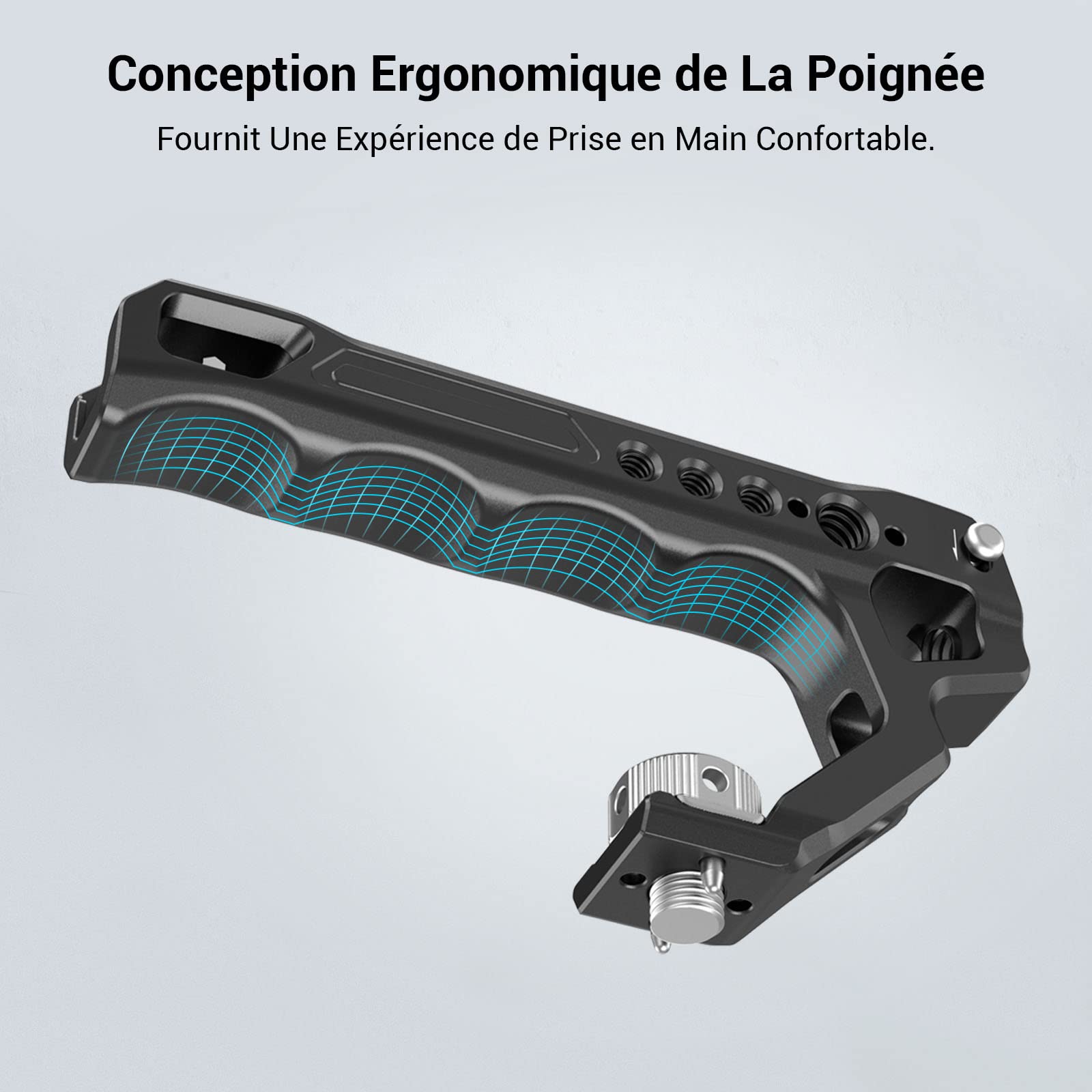 SMALLRIG Poignée avec Une Vis 3/8" et Deux Goupilles de Positionnement pour Arri Standard - 2165C