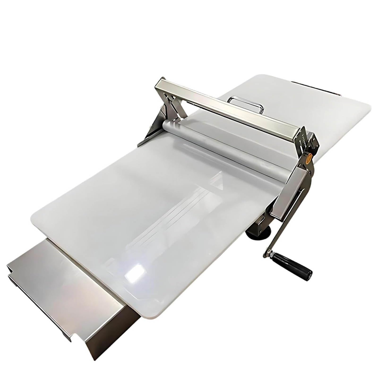 Jcwwolk Folding Dough Sheeter, Manual Dough Rolling Machine, Stainless Steel Countertop Dough Roller, With Adjustable Thickness, For Bakery Pizza, Croissants, Pastry 300