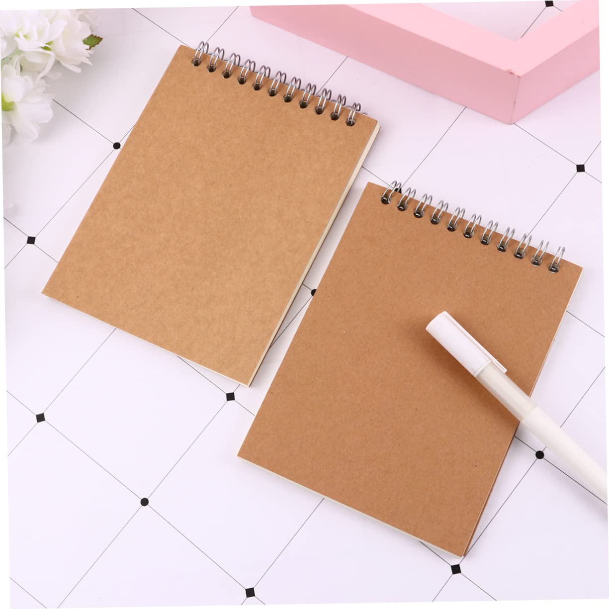 Lurrose Kraft Notizbuch A6 12stücke Braun, Blanko Schülerheft, Schulheft