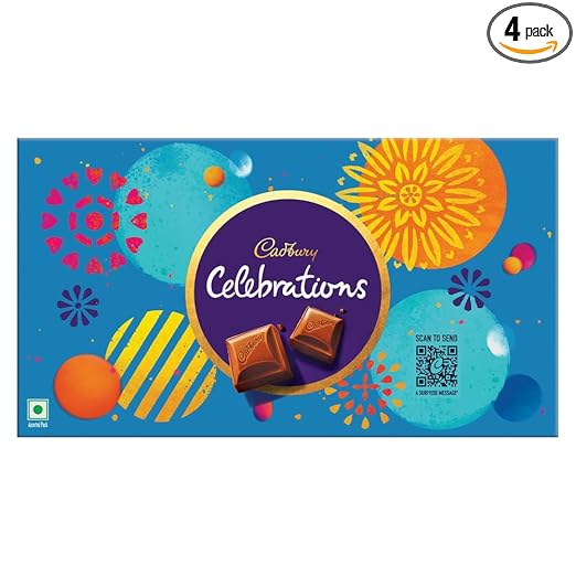 Cadbury Celebrations Chocolate Gift Pack - Assorted, 130.9g- Pack of 4