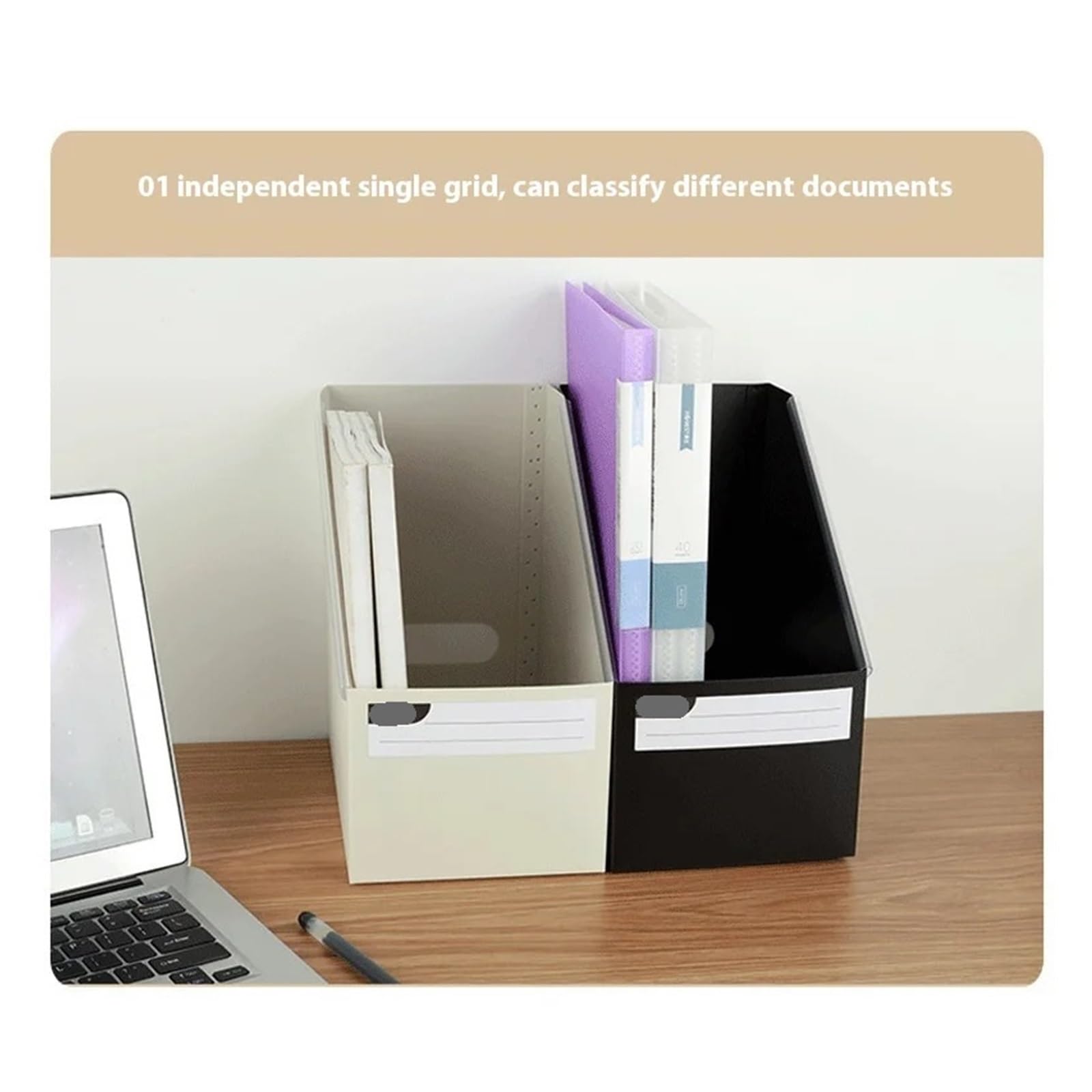 Bandeja Plegable Sencilla for Archivos A4, Ideal for Guardar Documentos, Libros y artículos Escolares, for diversas Funciones(Deep Blue)