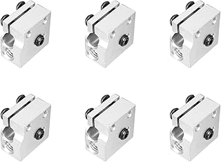 Onyehn 5 pcs/lot Volcano Eruption Heat Block Hot End for 1.75/3mm Filament Aluminium Extruder J-Head Heater Block fit for E3D Volvano Print Head Hot End Heating Block for 3D Printers Part