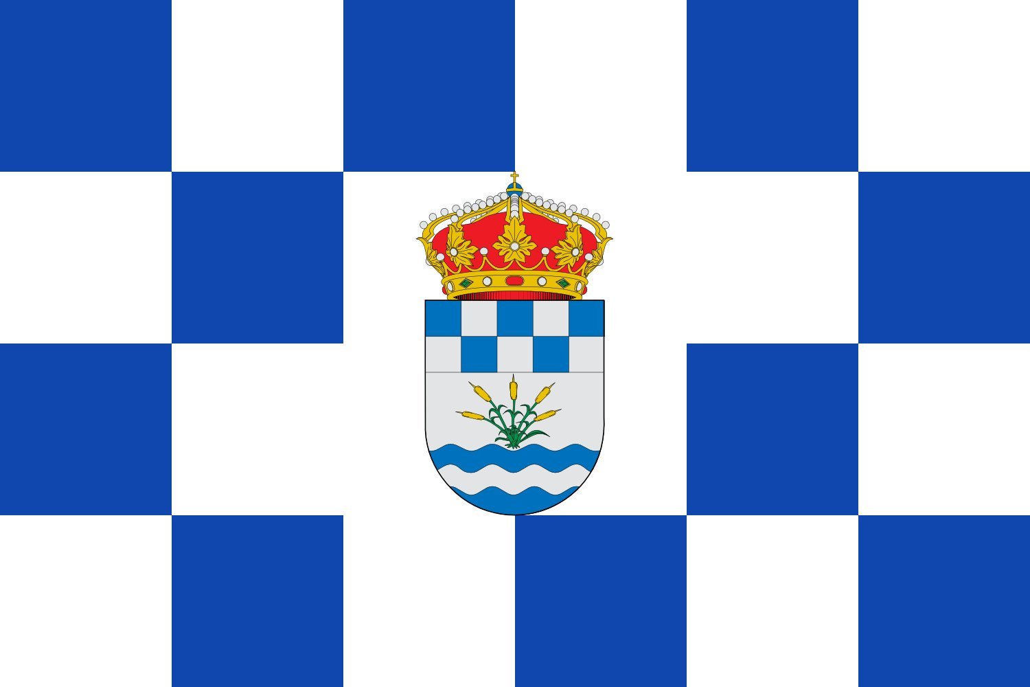 Drapeau Valdehúncar grand format avec finitions premium et coutures renforcées