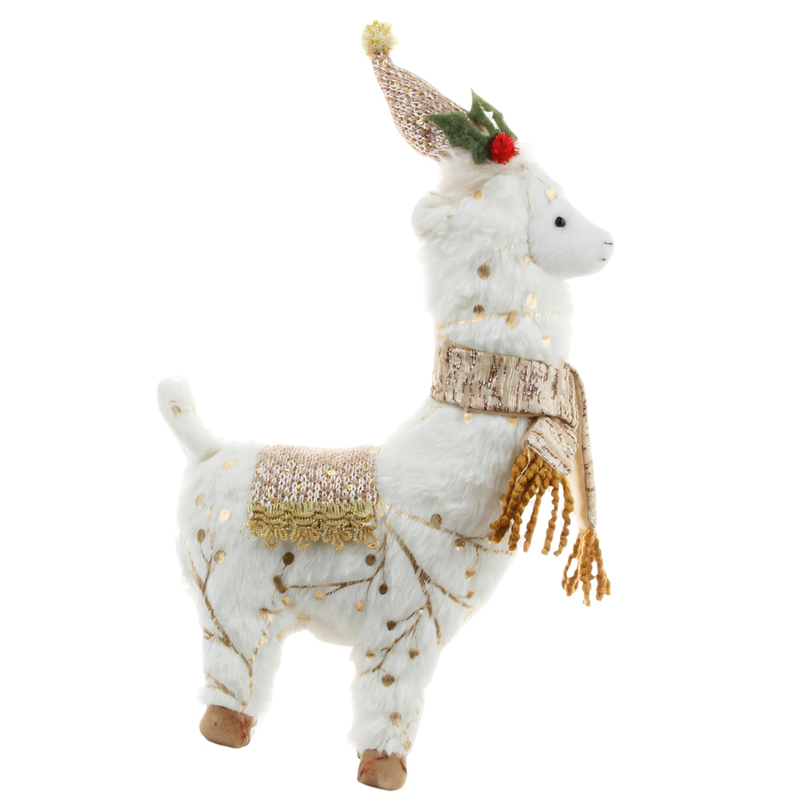 Shntig Unique Alpacas Themed Christmas Decoration Sturdy Plush Materials Holiday Decor for Warm Festive Ambiances Soft Alpacas Ornament