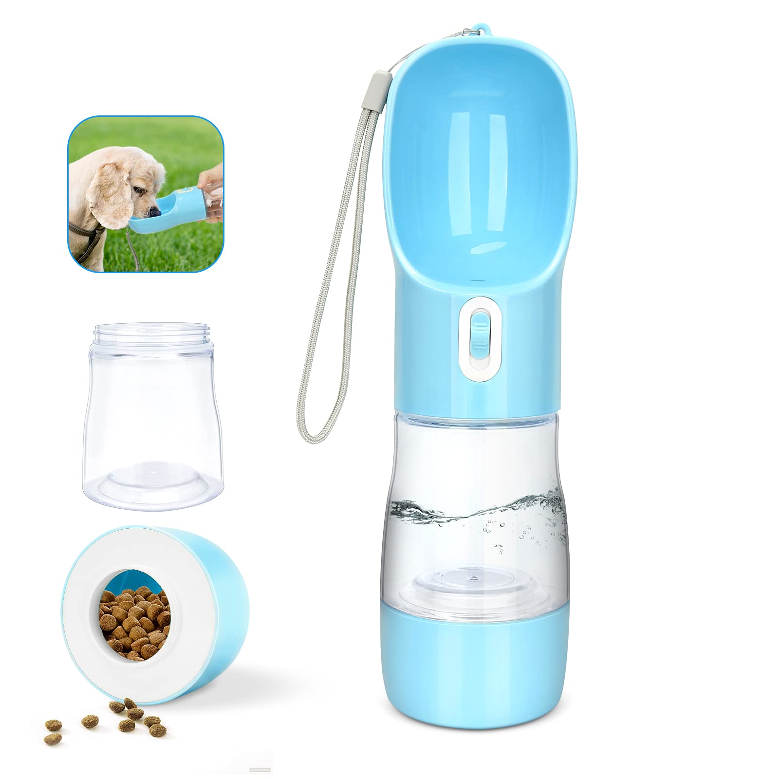 madeking Dog Water Bottle Portable Pet Water Bottle Leak Proof Dog Water Dispenser and Food, Lightweight Dog Travel Water Bottle Bowl for Walking and Trave (Pink) (B08PVM15HY) Amazon Price History, Amazon Price Tracker