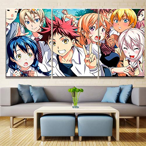 Impression sur Toile Modulaire Manga : 3 Panneaux Déco Salon