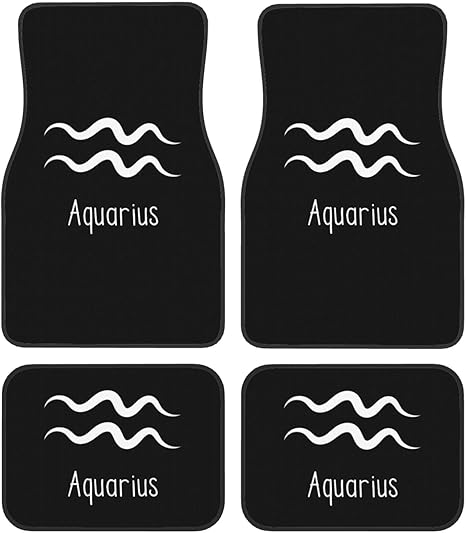 Aquarius Sign Floor Mats for Cars, All-Weather Car Mats, Fit Automotive Floor Mats for Cars Trucks SUV, Universal Floor Liner Car Accessories