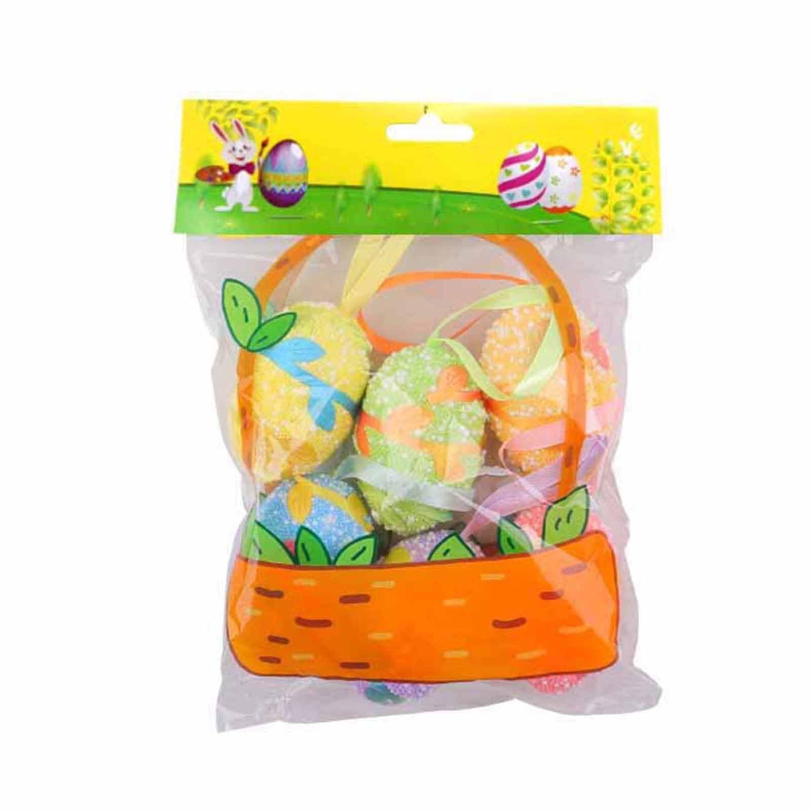 Tsophreniq Of 6 Colored Decorative Eggs Hanging Ornament for Festival Party Decorations and Creative Crafting Project Photography