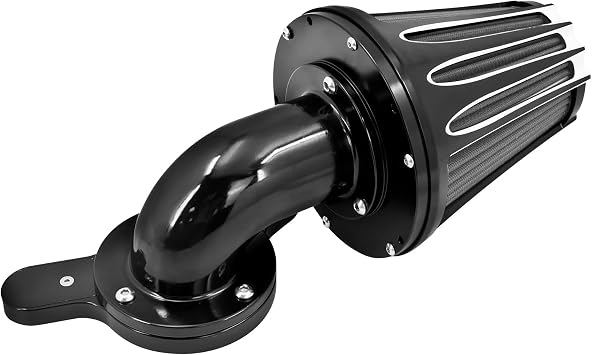 Motorcyle Air Cleaner Filter CNC 90 Forward-Facing Kit Fit for Harley Softail Touring Trike Sportster XL Dyna Black Housing Grey Element, B For Touring 00-07,Softail 00-15,Dyna 00-17