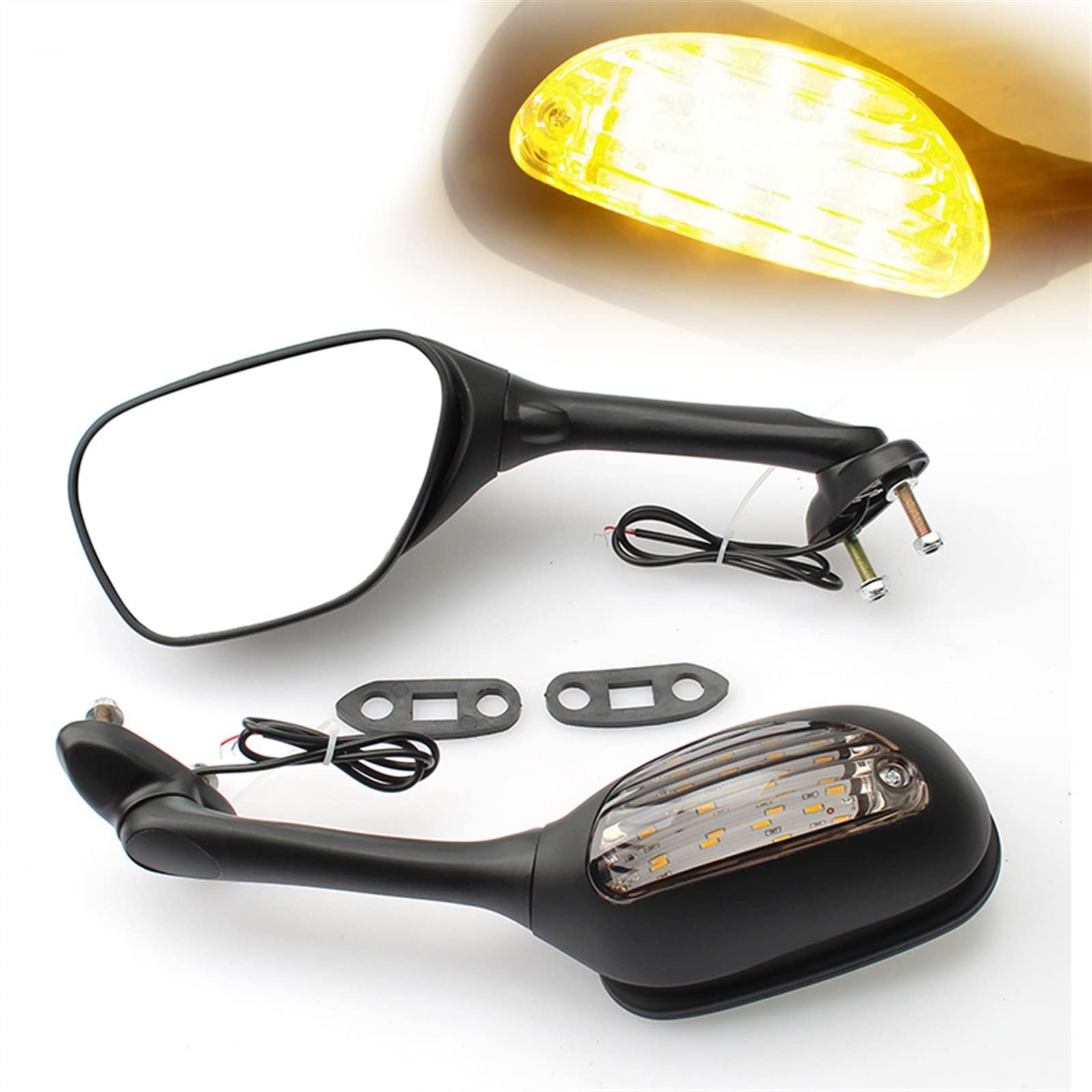 Rétroviseurs de moto avec clignotant LED pour Suzuki GSXR 600 750 1000 et SV650