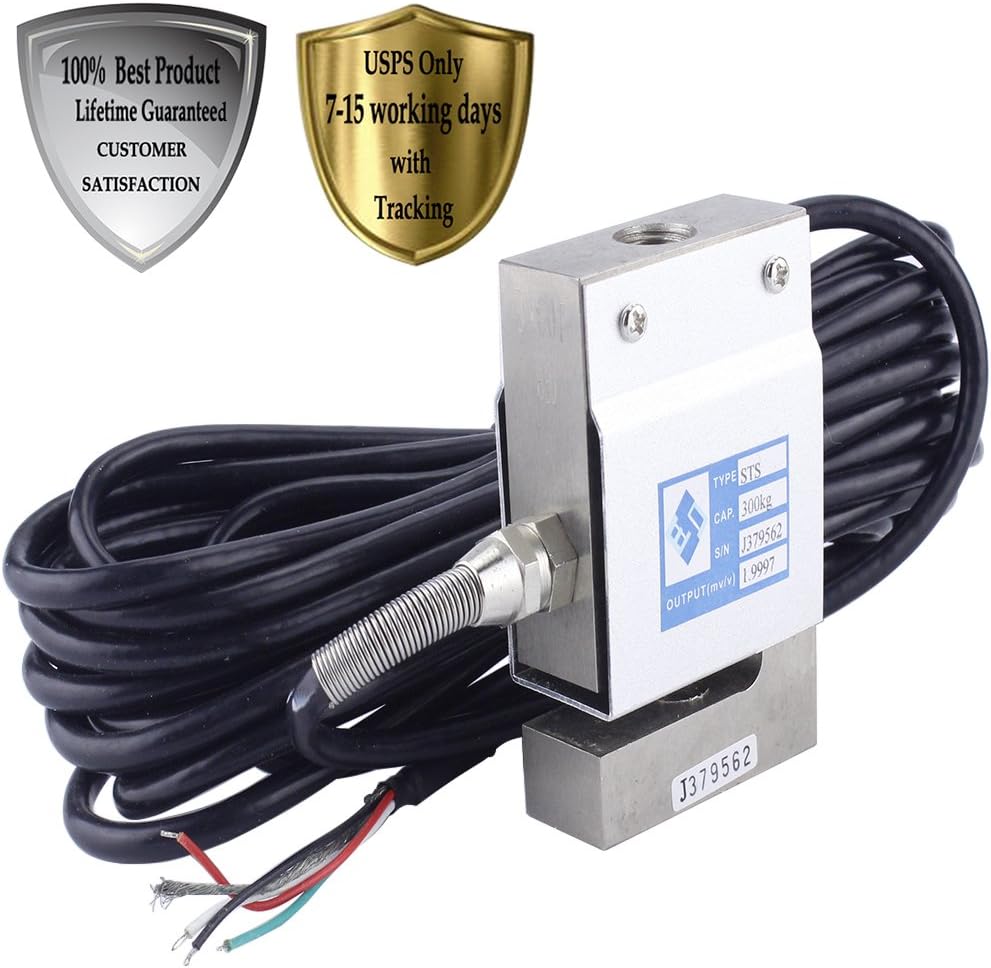 Lotoclub Alloy Steel S-type Load Cell Pressure Transducer Sensors 300kg 661lb For Automatic Production Lines and Equipment/Electronic Scale