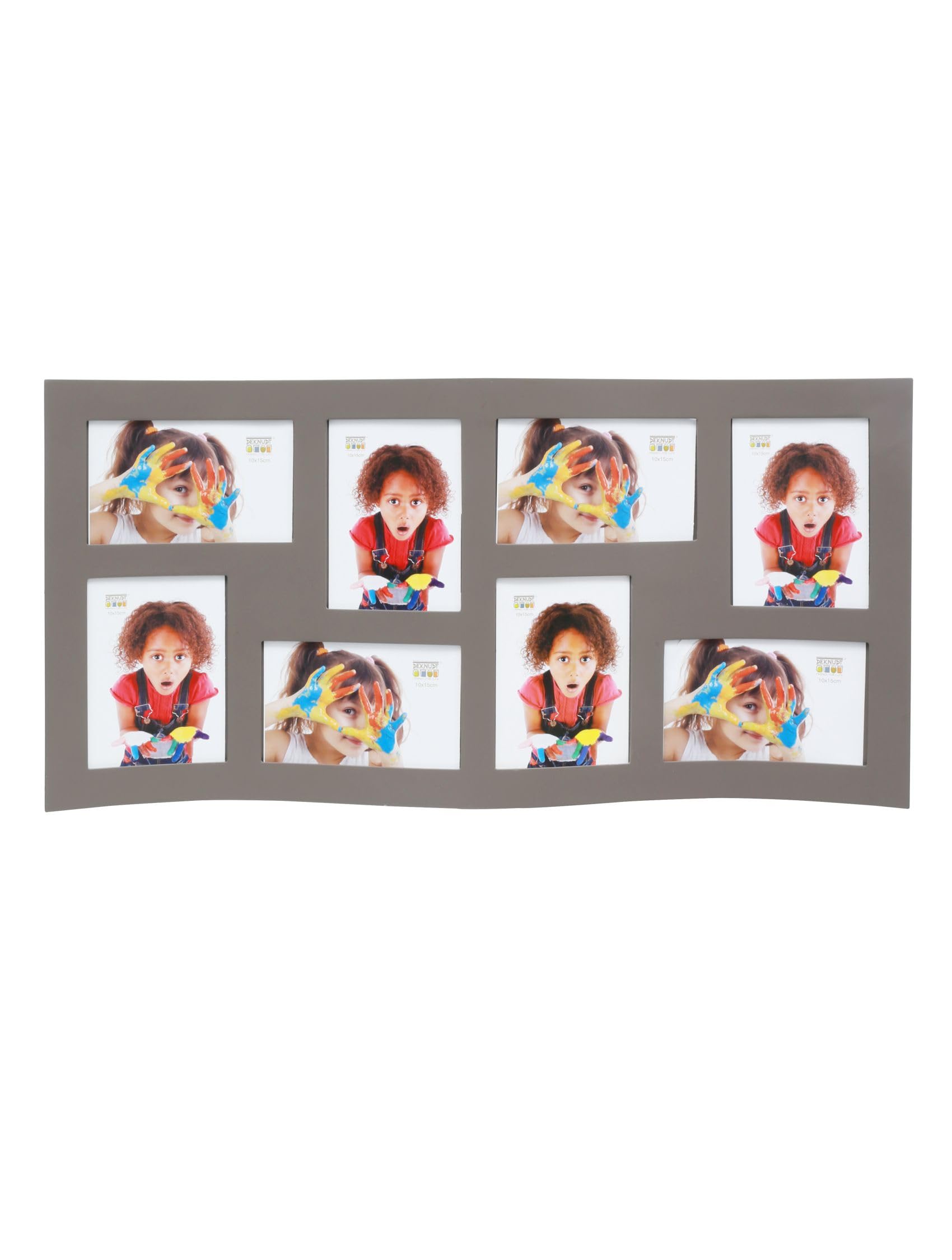 Cadre multi-photos ondulé Deknudt pour décorer le salon avec 8 photos