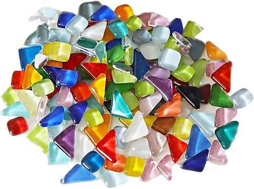 Azulejos de mosaico decorativos, azulejos de mosaico de vidrio irregulares surtidos coloridos para manualidades, piezas de vidrio, proyectos de