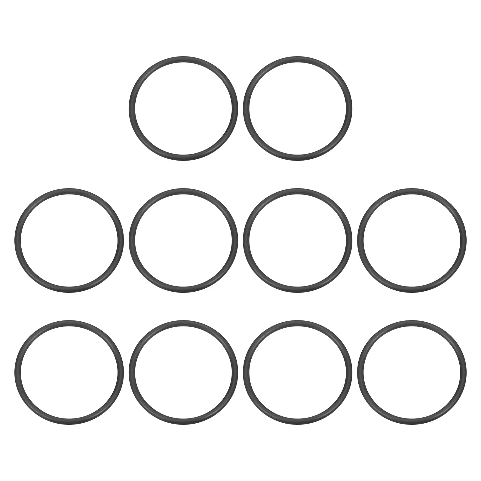 sourcing map 10Pcs AS-229 O-rings, EPDM O-Rings 2-3/8" ID, 4-21/32" OD, 1/8" Width Rubber Gasket Sealing Washers for Water Pipe Seals Water Connections Sinks (70 Durometer, Black)