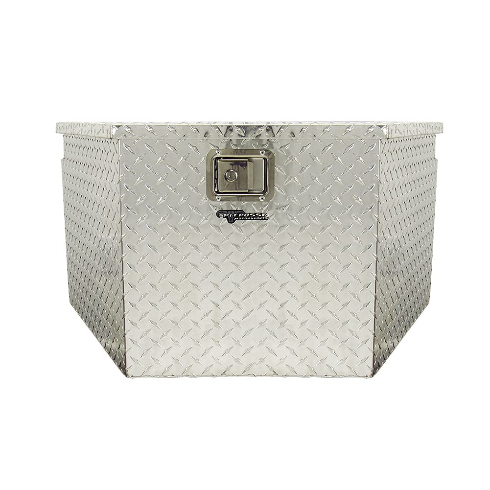 Pit Posse PP3281 Aluminum Trailer Tongue Storage Tool Box with Lock for Truck UTV Pick Up - 34 Inches-Waterproof - Durable - Versatile - Diamond Rugged Design - Easy to Carry - Mounts Easily (Silver)