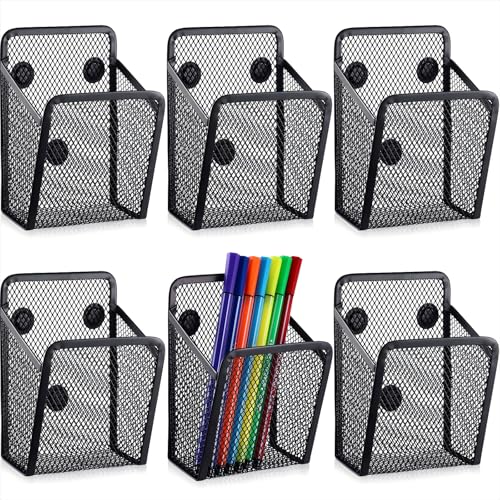 Yexiya Magnetic Pencil Holder Metal Magnetic Basket Mesh Pen Holder