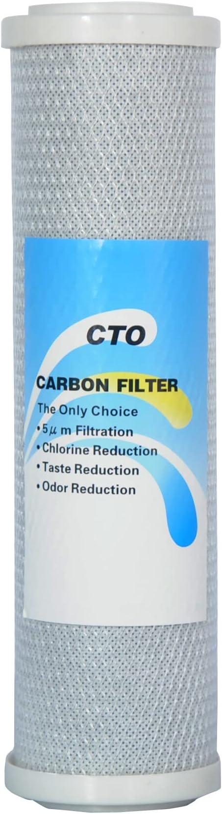 RiverSoft RO-CTO-1 RO-Pure CTO (Chlorine, Taste, Odor) Replacement Cartridge for Under-Sink RO Water Purifiers (Polypropylene, 10 Inch, White, Pack of 1)