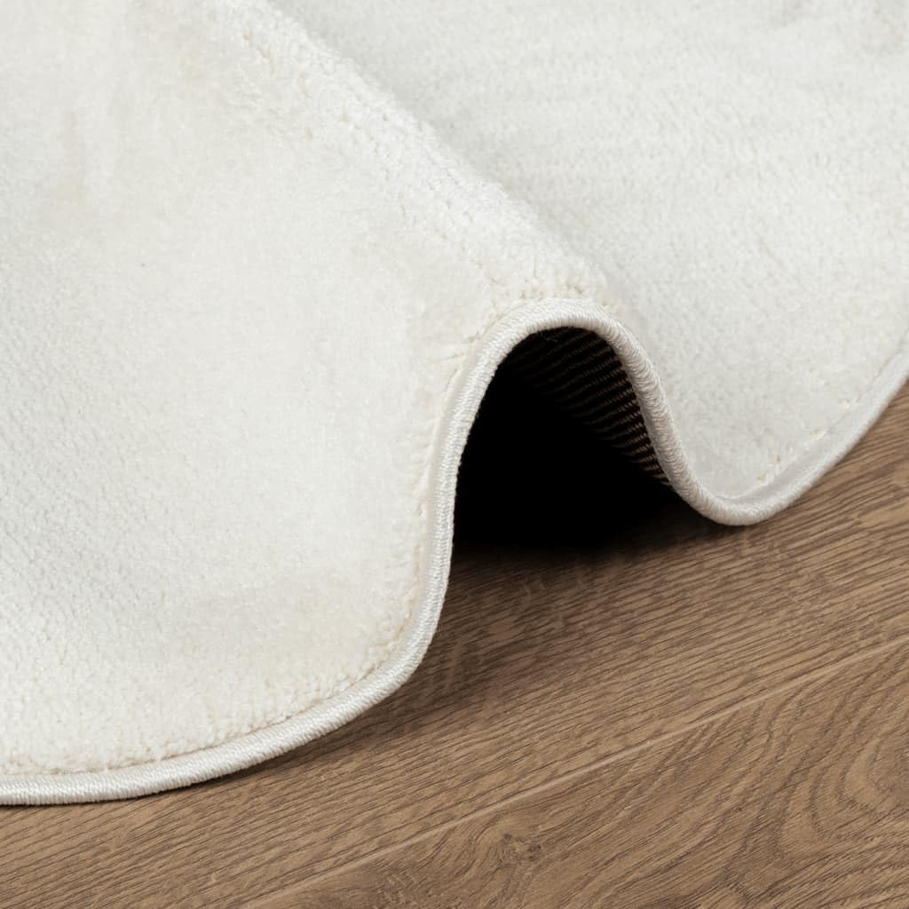 Tappeto Rotondo Poliestere 160 cm Crema
