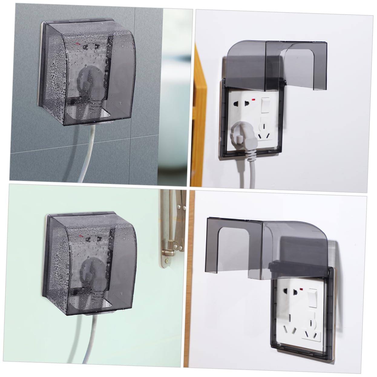 HOMSFOU 8pezzi Coperchio Per Prese Elettriche Da Protezione Adesiva Per Ambienti Umidi Facile Da Pulire e Riutilizzabile Adatto Per Bagni e Cucine