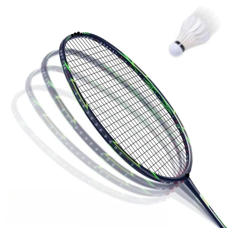 Badminton Set Racchetta da Badminton Super Leggera 6U in Carbonio Pieno 72 g, for Adulti, Uomo e Donna