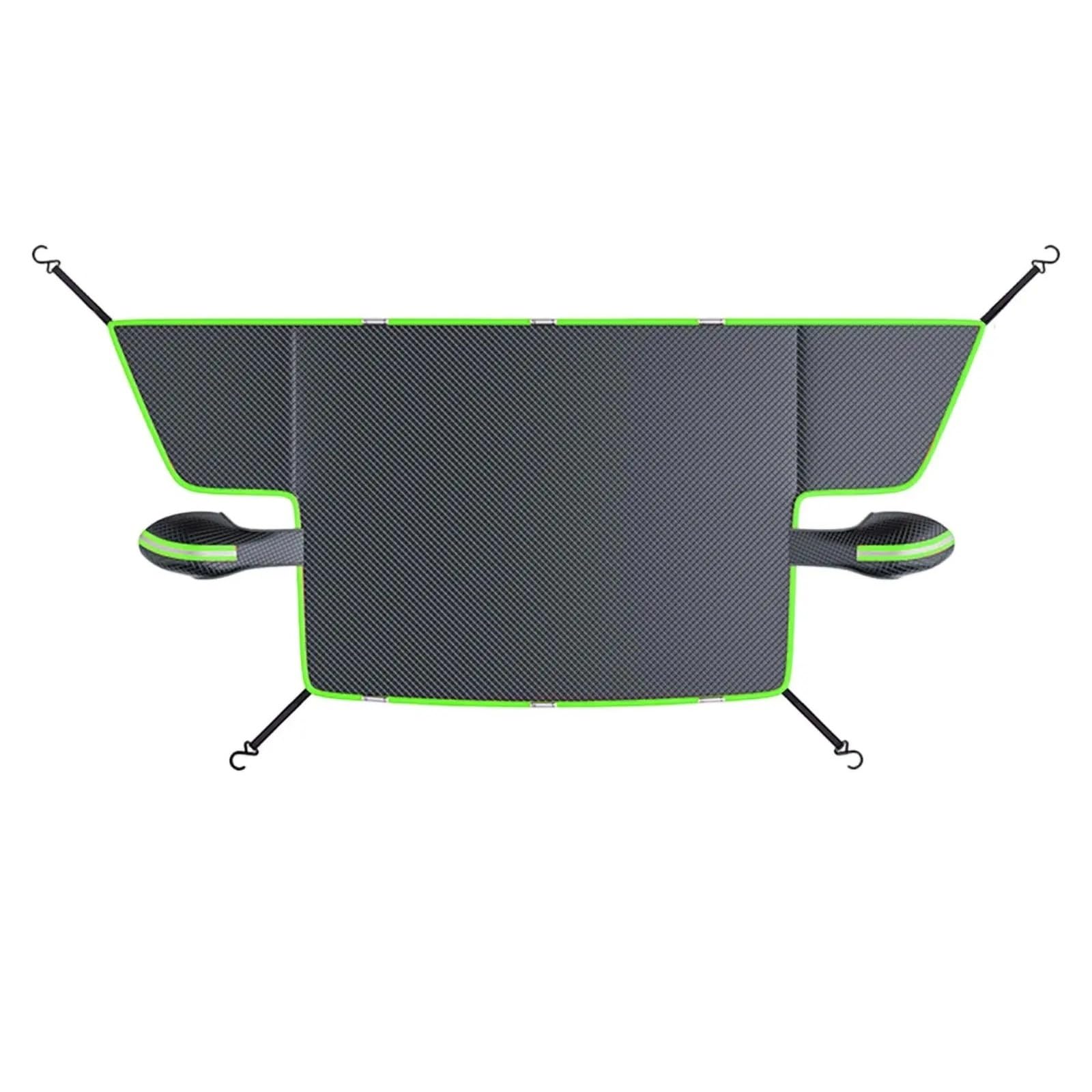 Protección contra el Hielo para Coche Cubierta para Parabrisas de Coche, Cubiertas Protectoras para Nieve, Resistente al Desgaste, versátil, fácil Usar Protector de Parabrisas(Black Green)