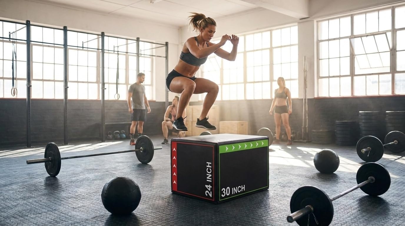 Plyo Weiche Box 3 in 1, Pliometrische Box für Crossfit, funktionelles Training, MMA HIIT Sprungwürfel aus EPE-Schaumstoff, rutschfest, 76 x 61 x 51 cm, Plattform für Zuhause und Fitnessstudio