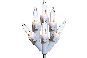 150 Clear Christmas Lights, UL Certified and Commercial Grade White Wire String...