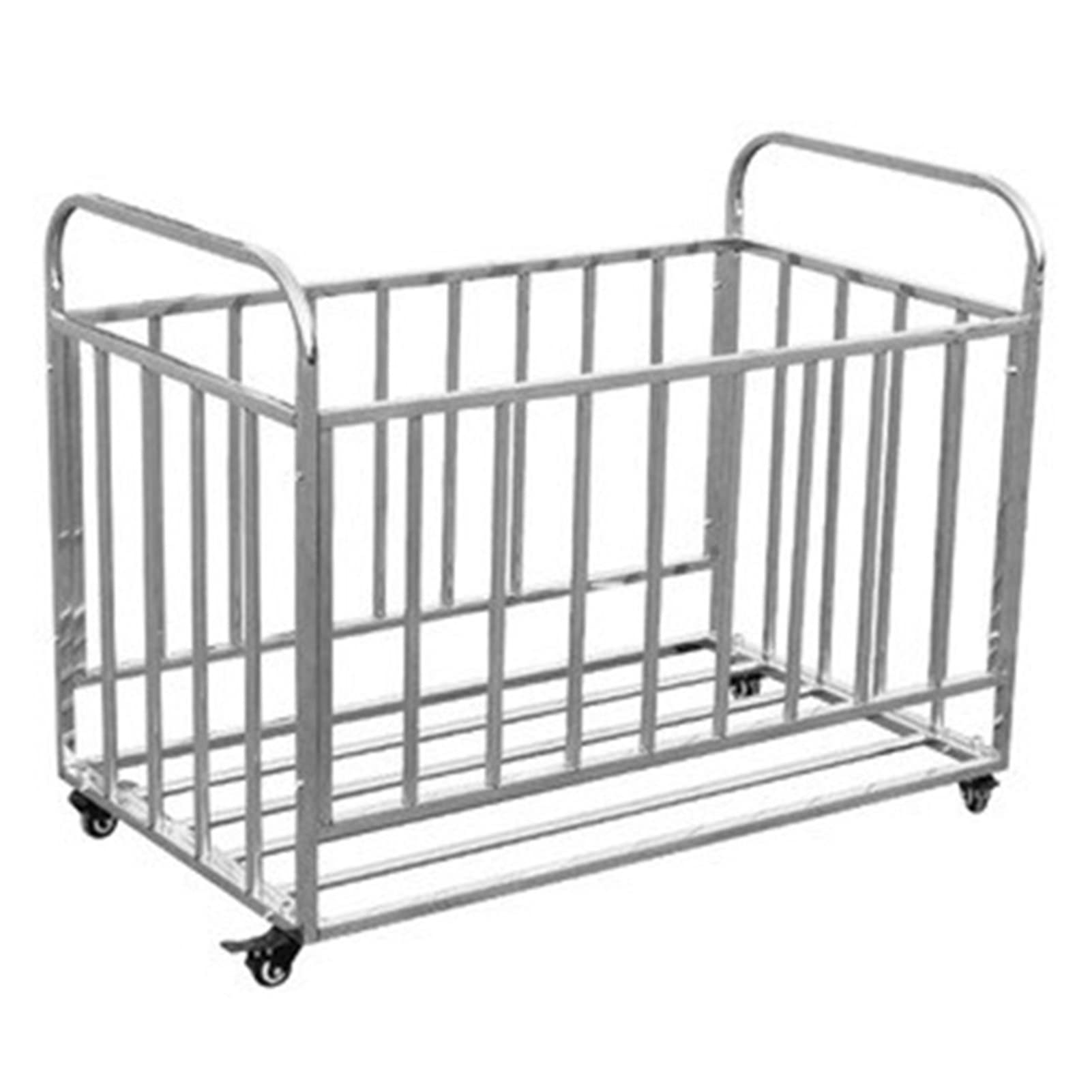 Accueil Gym Organisateur Stand Ball Storage Hopper Basketball Football Football Cage roulant pour l'école Maternelle, Équipement sportif en acier inoxydable Chariot