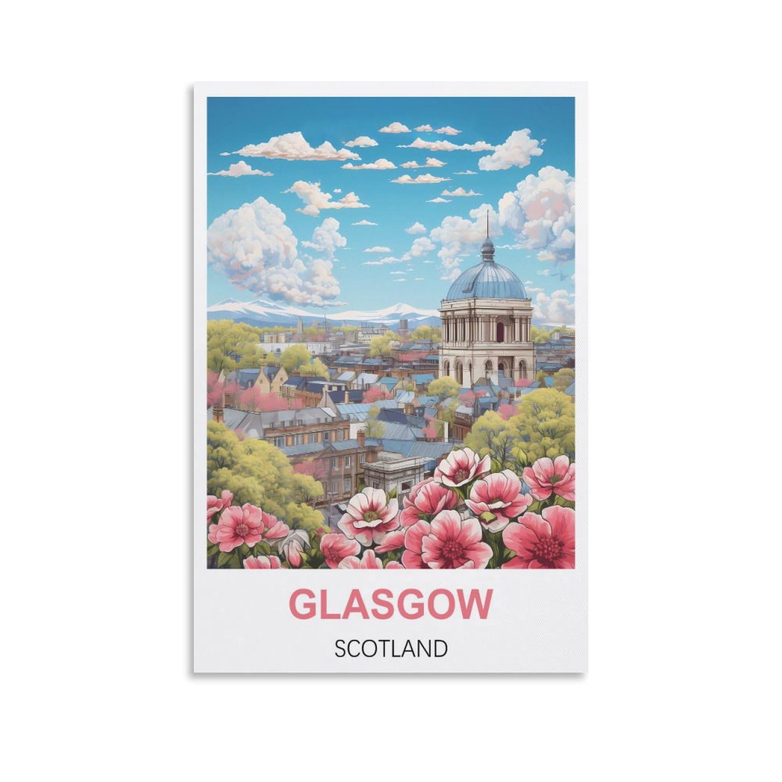 Metal Bar Signs Vintage Glasgow Scotlands Art Plaque Poster Wall Decor for Home Tool Room Bar Club Restaurant Cafe 30x30cm