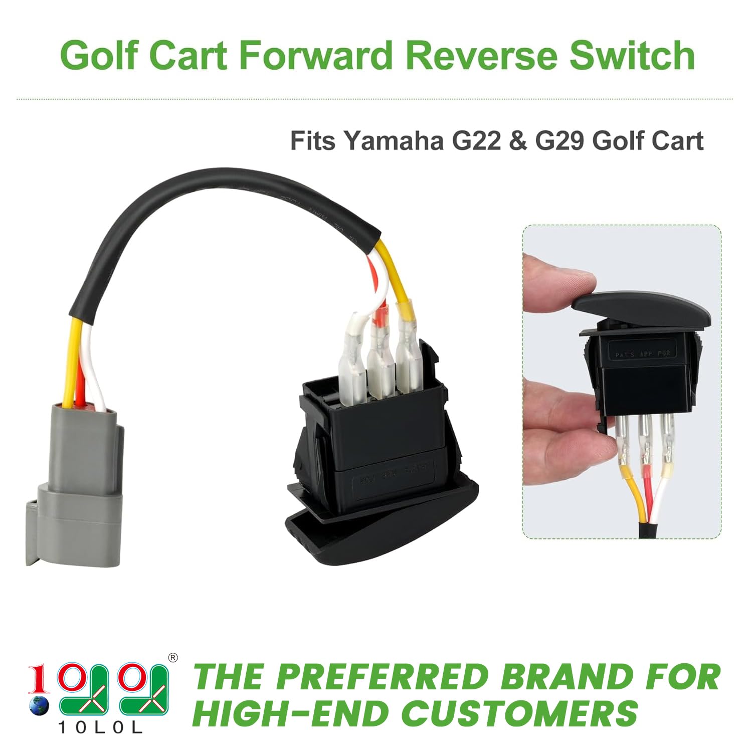 10L0L Interruptor de marcha atrás para Yamaha G22, G29, Drive Golf Carts # JU2-H2917-00-00