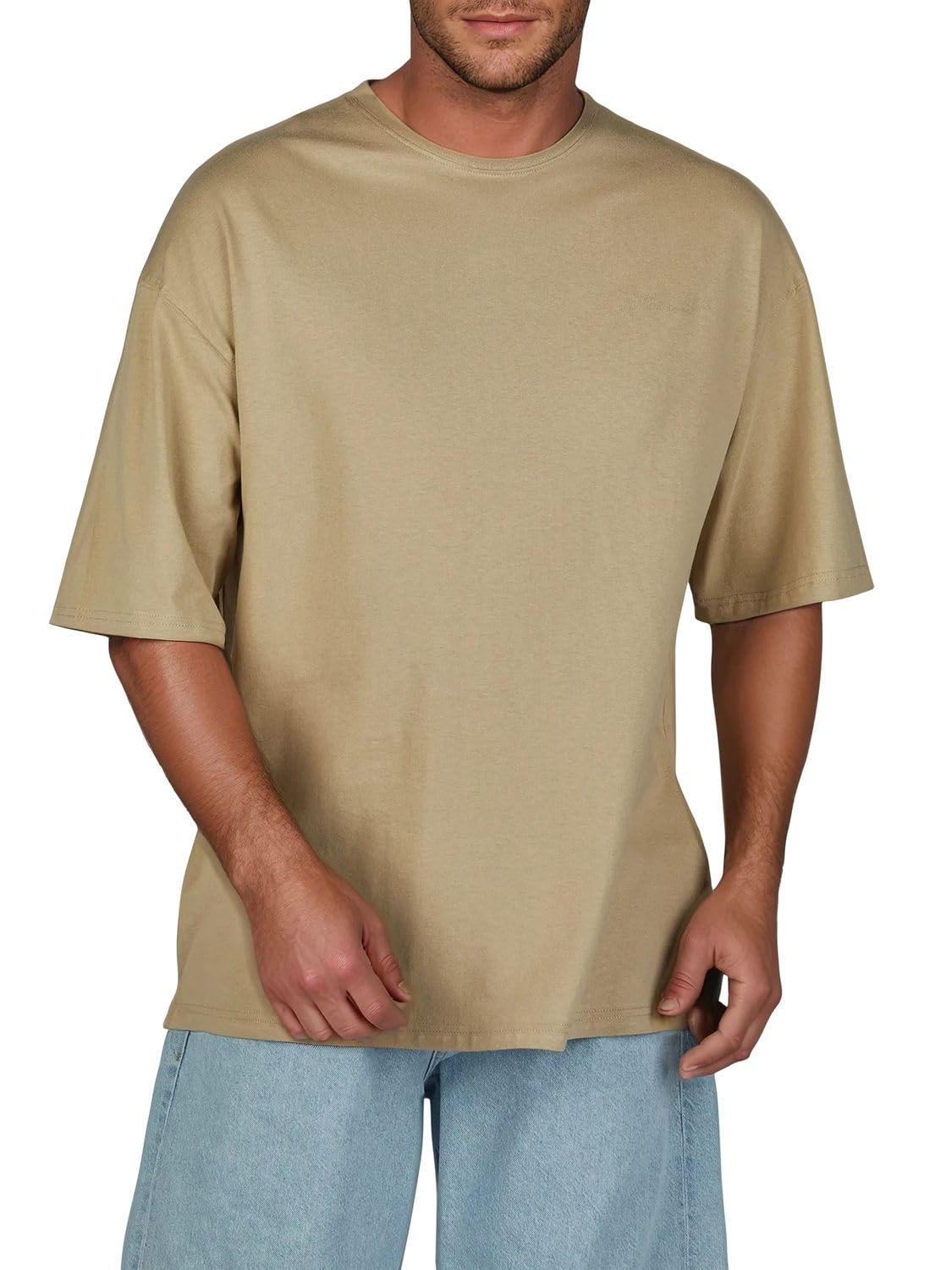 JACK & JONES JJECHARGE Juego de 3 camisetas para hombre de cuello redondo, manga corta, camiseta de verano, estampada, negro, blanco, beige, verde, gris, marrón, S, M, L, XL, XXL, XXXL