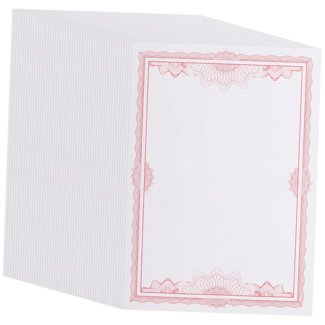 50 Hojas de Papel Rojo Imprimible para Certificados de Reconocimiento y Agradecimiento, Material Suave de 150g Adecuado para Uso en Oficina y Aula Escolar