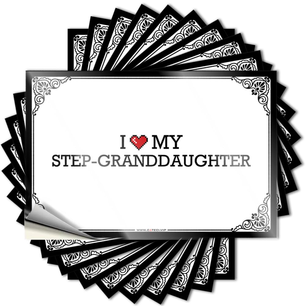 Funky, Saying Bumper I Love My Step-Granddaughter | Alcohol Porch Decor(6X9CM)