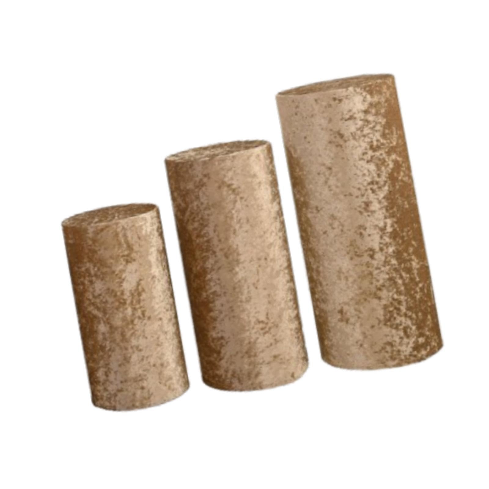 PIXZCSA Add Elegance To Birthday Cake Table With These Decorations Tablecloth Decor Graduation Cylinder Pedestal Covers Holidays , Light Coffee