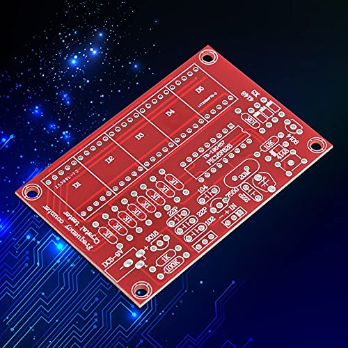 Image of Airshi 1Hz-50MHz Frequency Counter, Digital Frequency Meter Module Parts DIY Kit for Measuring Equipment Radio Transceivers, Crystal Oscillator Frequency Counter Tester Meter Red