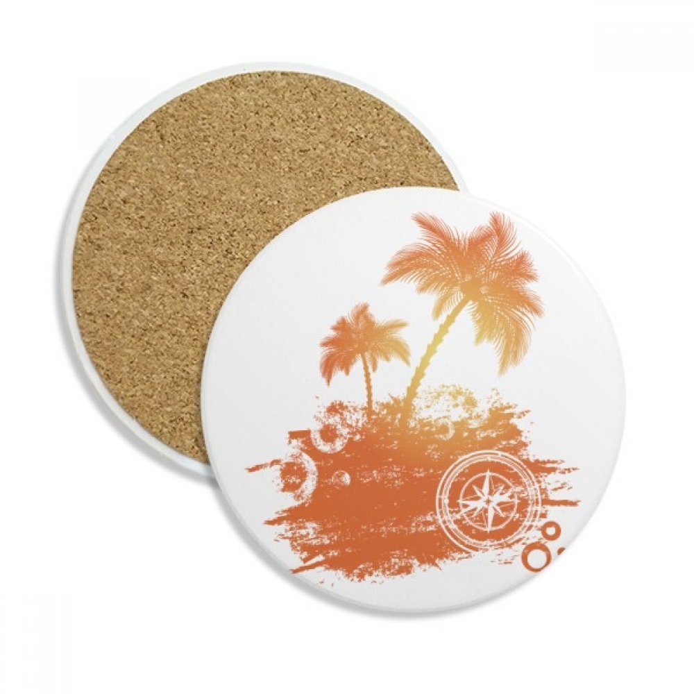 Caboteur céramique absorbant boisson tasse motif plage multicolore
