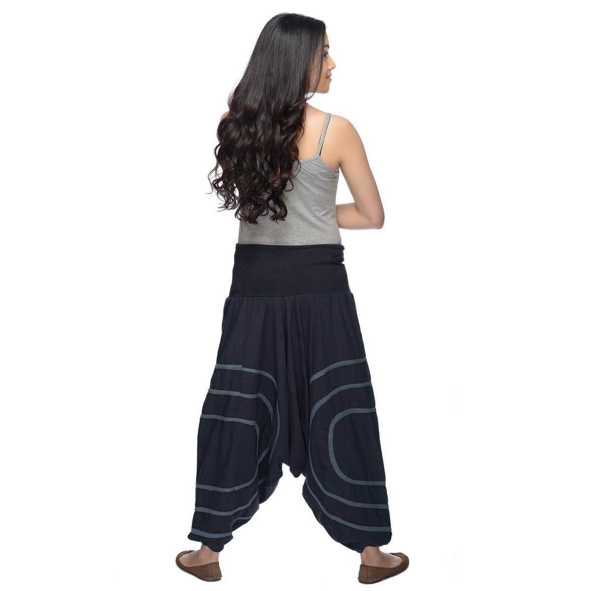 Simandra Pantalones Harem o Harén, Bombachos o Pantalones Aladin para Mujeres Cercles pantalón Unisex