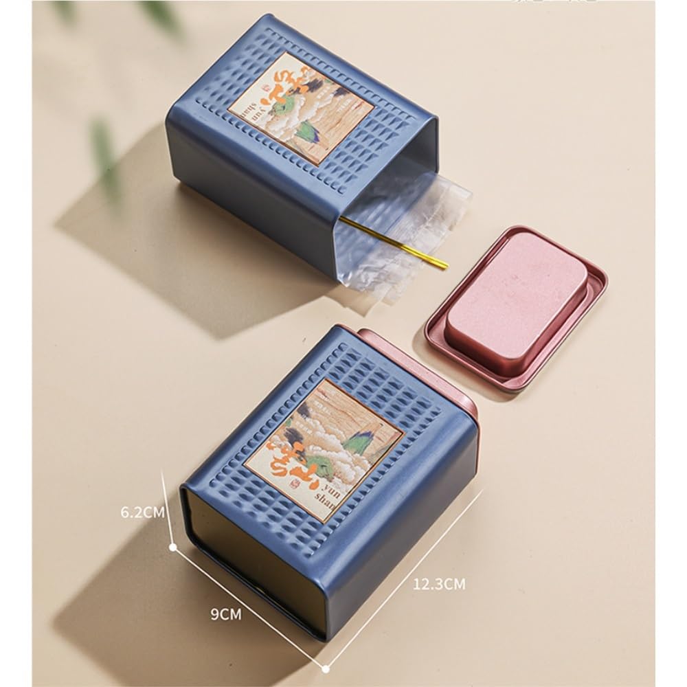 Set Da Tè Contenitore for la conservazione del tè quadrato retrò Contenitore for la conservazione del tè sfuso Cibo da cucina Set da tè in latta sigillata Set di scatole regalo con doppia lattina Bara