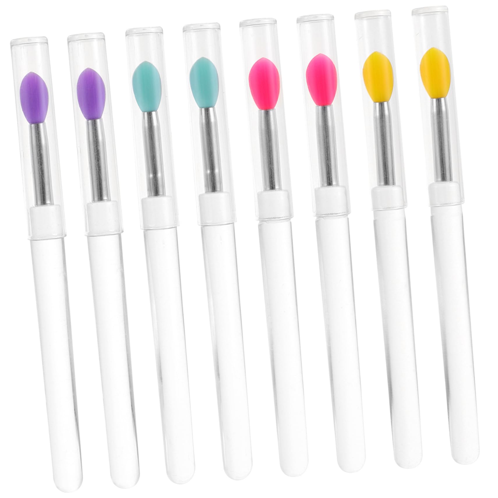 Ipetboom Micro Tipped Lip Brush 8pcs Makeup Brush Set Reusable Lipstick Applicators with Cover