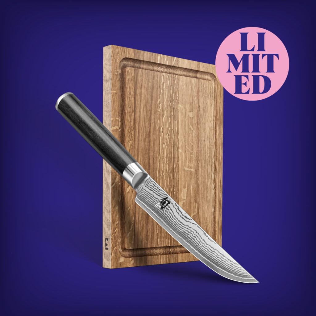 KAI Shun Classic Steakmesserset DM 0711 W25 Eichenbrett 30x22 cm Weihnachtsangebot