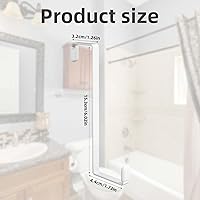 Vista 2 de 1 gancho para asiento de orinal, ganchos de puerta en forma de Z, sin taladro, multifuncionales, para colgar asiento de entrenamiento de inodoro