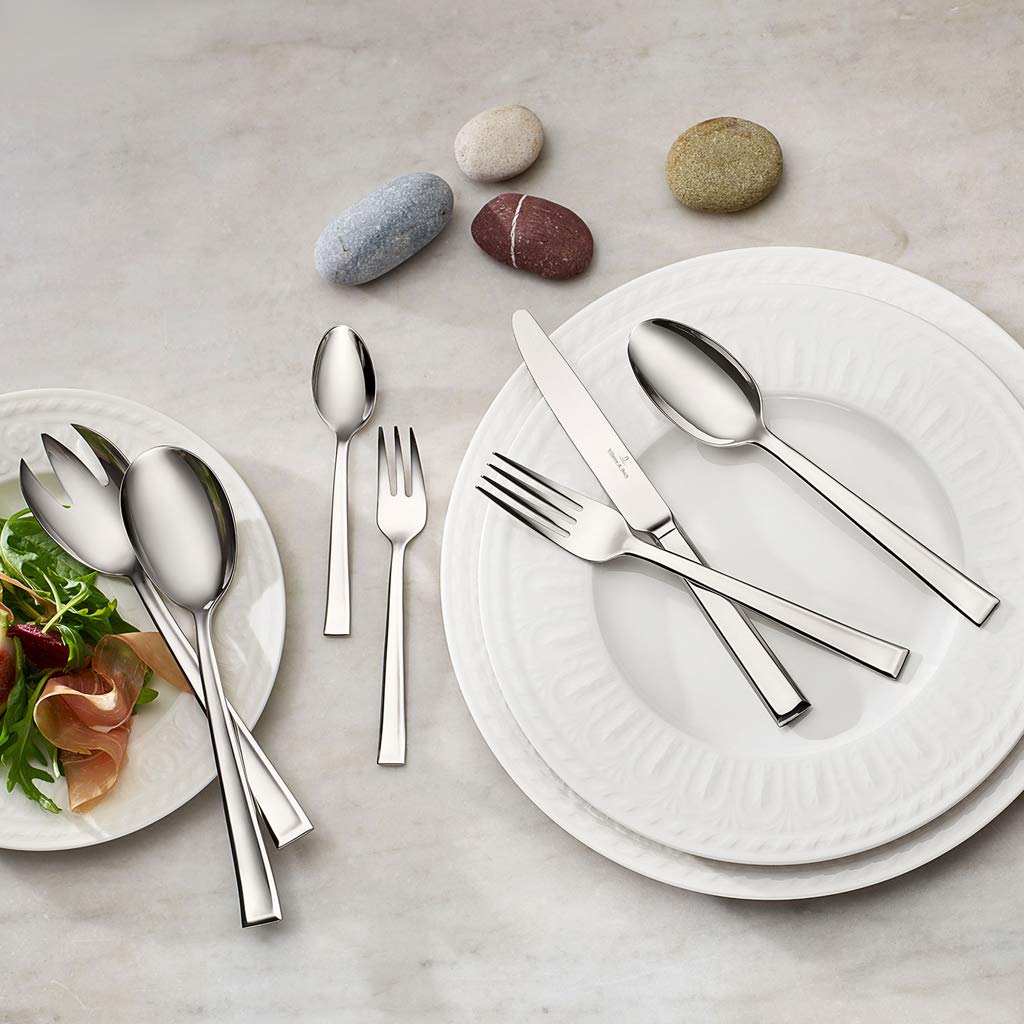 Villeroy & Boch - Victor Servizio Tavola 68 Pezzi, Lavabile in Lavastoviglie, Set di Posate, 12 Persone, Acciaio Inossidabile