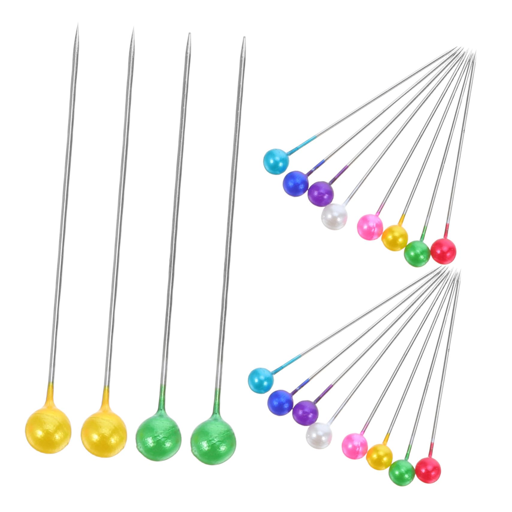Épingles à tête perlée en 20 boîtes de rangement compact pour broderie et couture créative