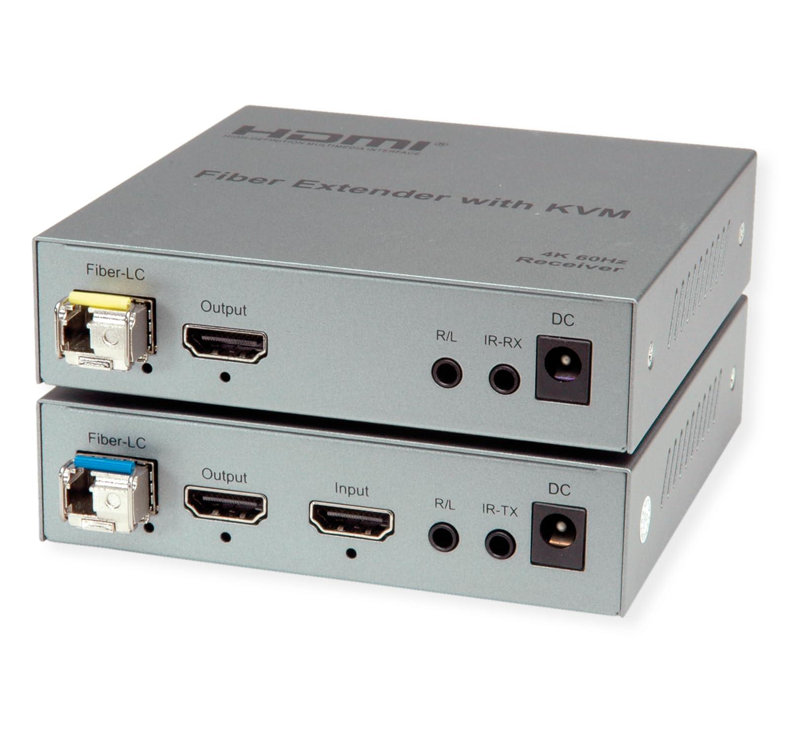 ROLINE KVM Extender Over Fiber Optic HDMI 4K USB 20km